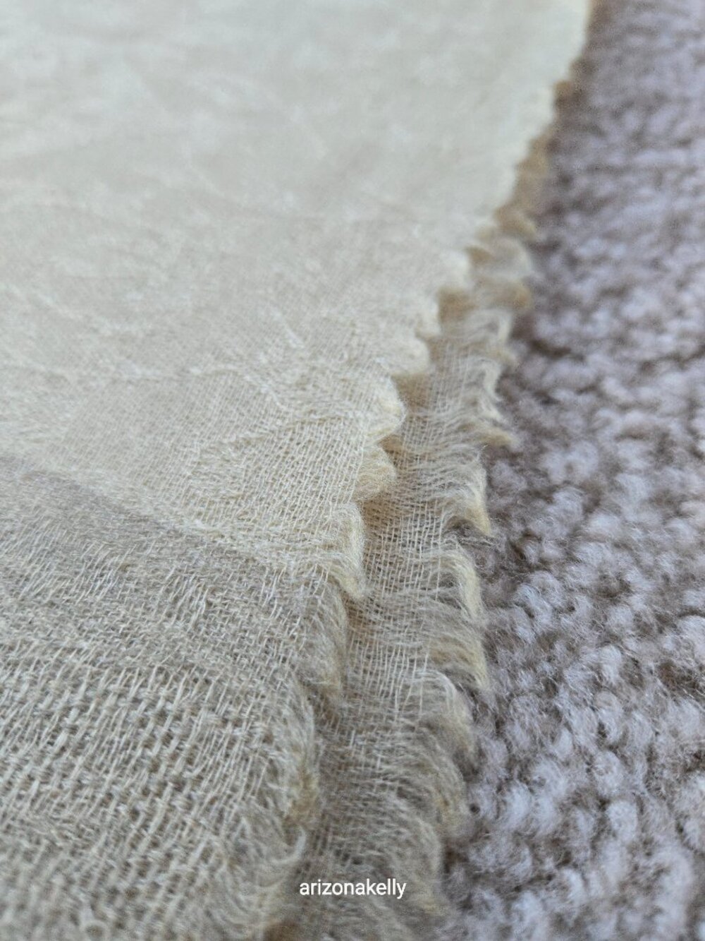Cashmere Jacquard Scarf Lightweight Woven - Picture 14 of 15